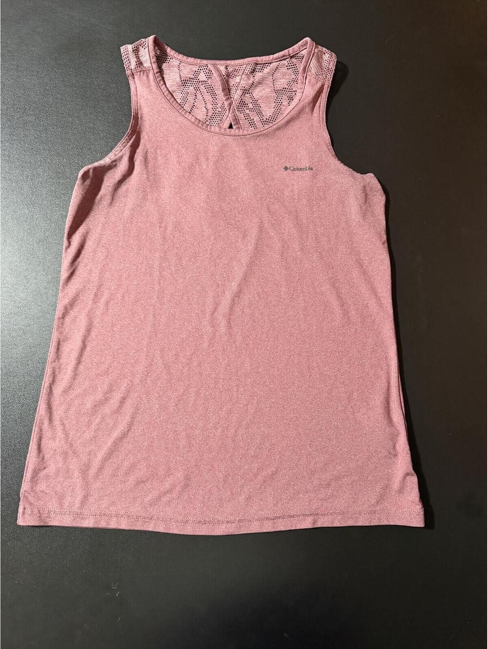 Columbia Women’s Medium‎ Pink Heather Lace-Back Athletic Tank Top